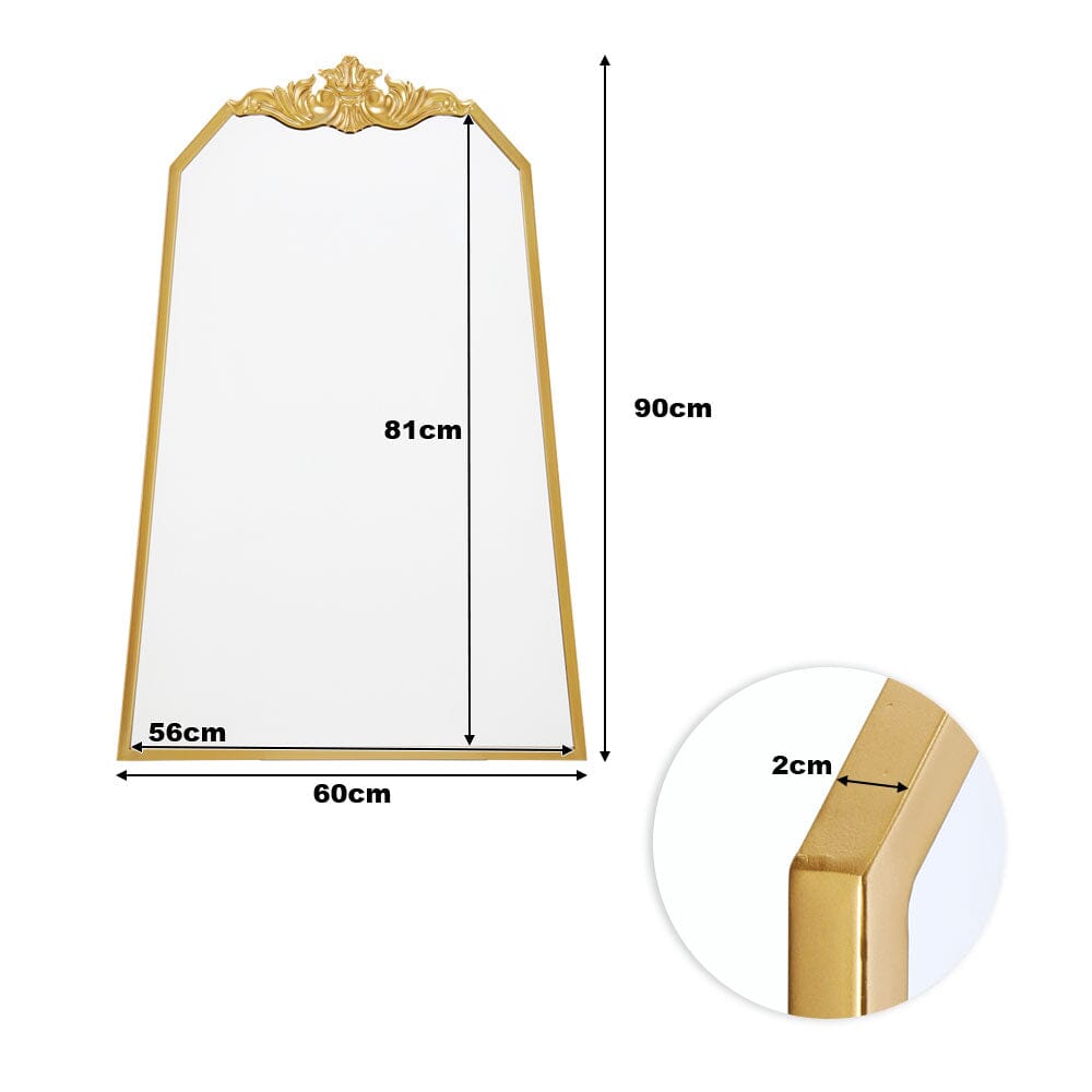 Golden Wave Iron Art Mirror (60×90CM) Lightsin UK 