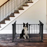 Black Foldable 5/6 Panels Metal Pet Playpen Pet Playpens Living and Home 