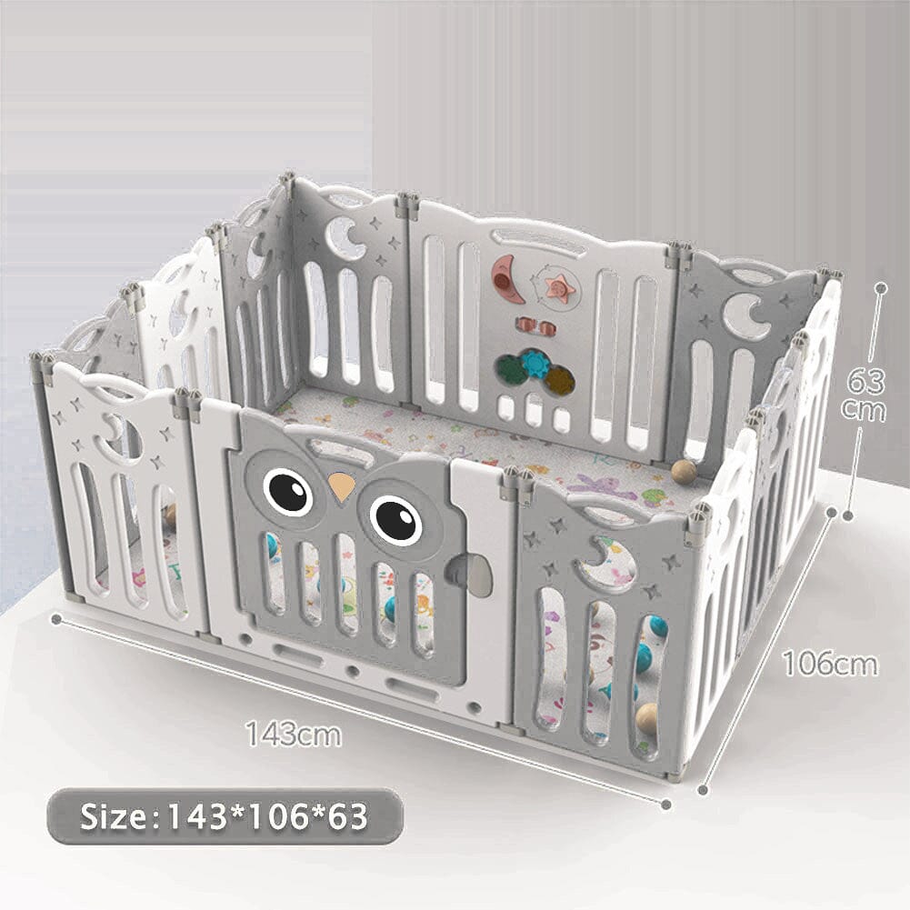 Owl Playpen with Crawling Mat and Ocean Balls Living and Home 