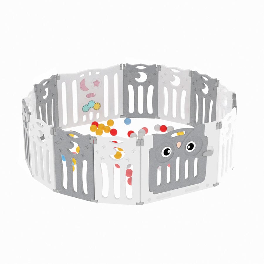 Owl Playpen with Crawling Mat and Ocean Balls Living and Home 