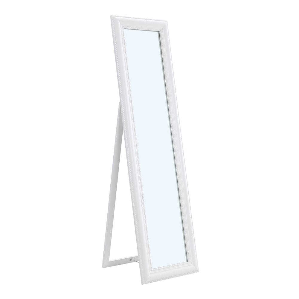 150cm H Modern White Framed Full Length Mirror Wood Beveled Floor Mirr