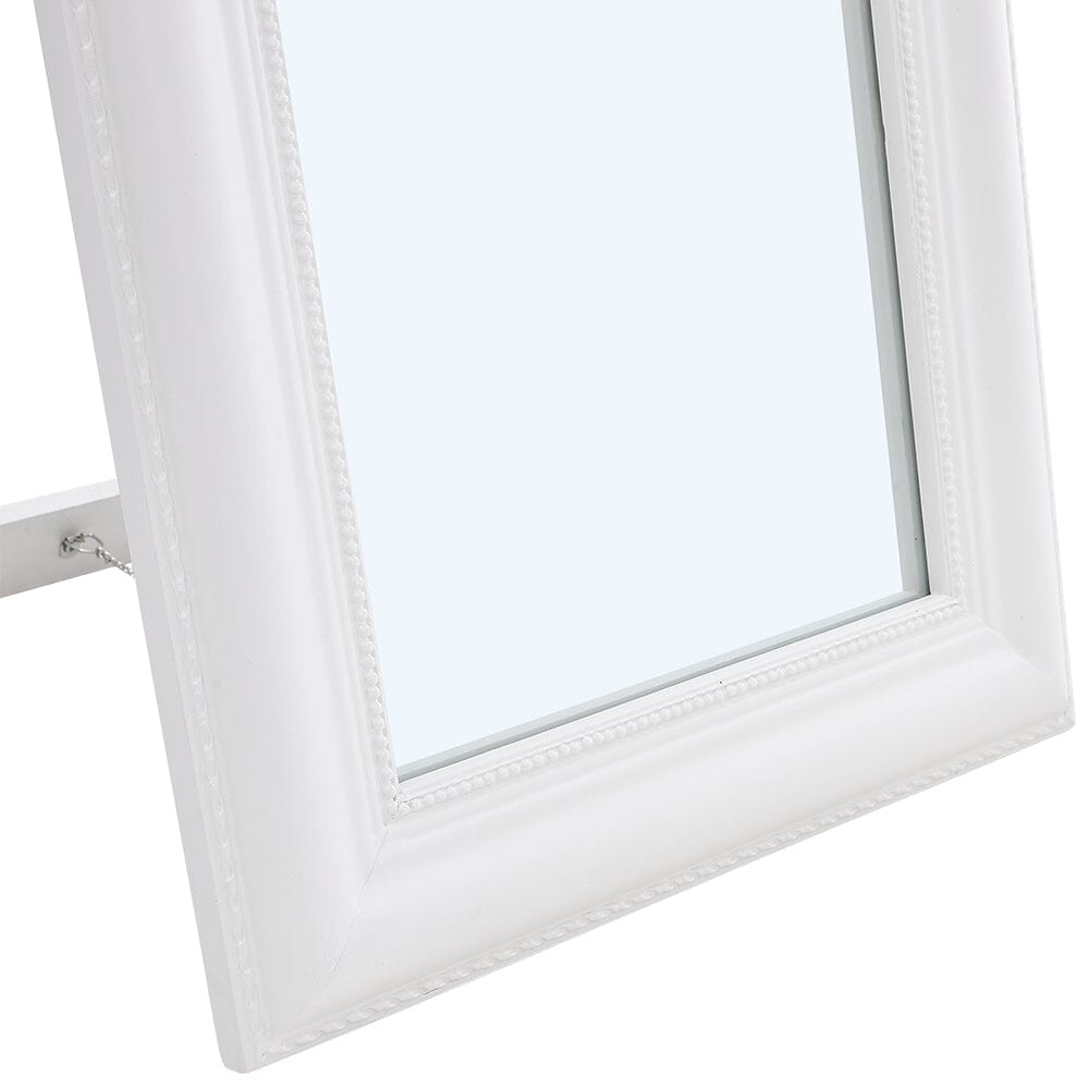 150cm H Modern White Framed Full Length Mirror Wood Beveled Floor Mirr