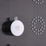 4 in 1 Adjustable Stainless Steel Shower Panel System with Body Massage Jets and Handle Shower Systems Living and Home 