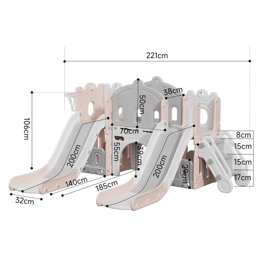 Toddler Two Slides Playset Living and Home 