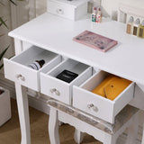 138.5cm H Makeup Vanity Desk with Mirror and Stool Dressing Tables Living and Home 