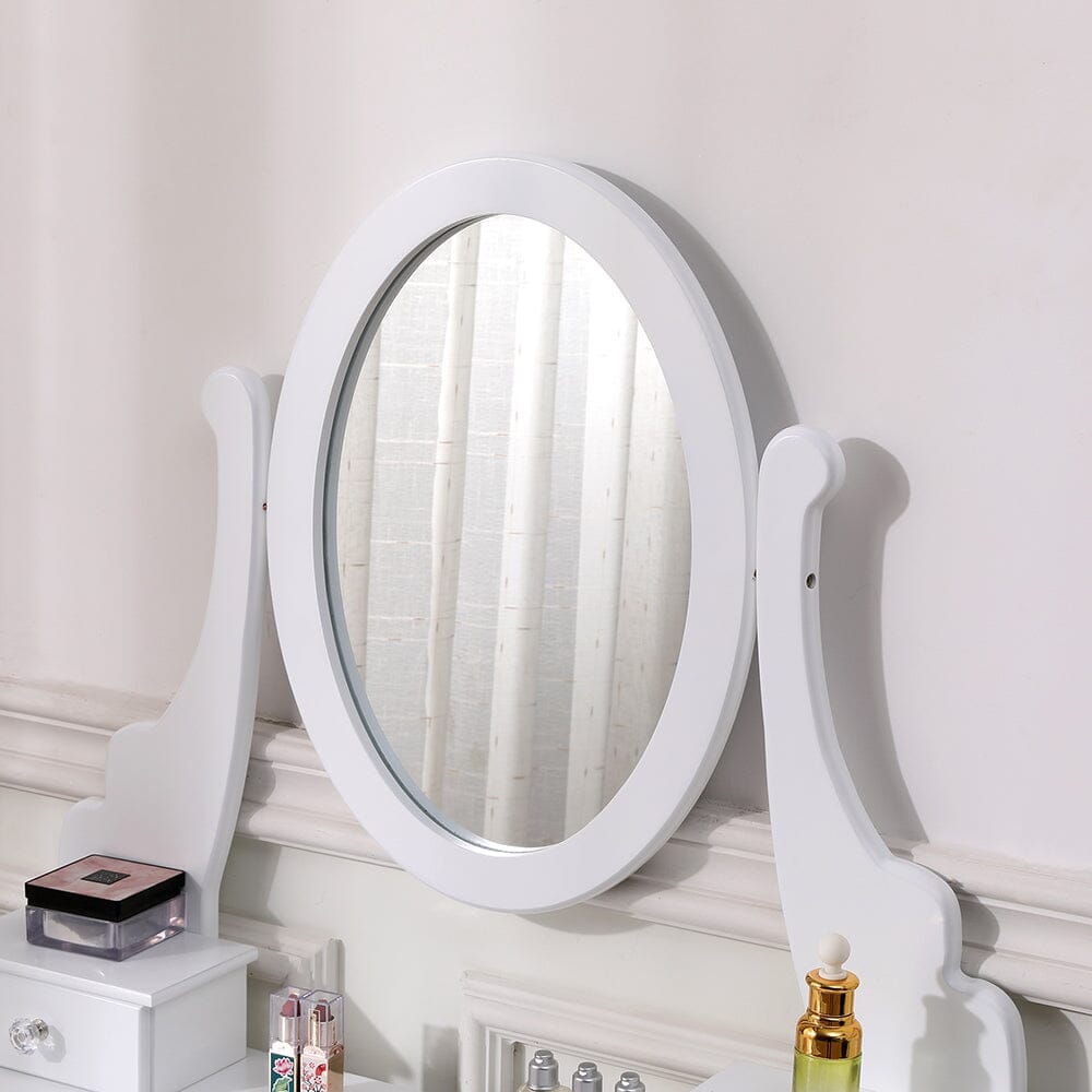 138.5cm H Makeup Vanity Desk with Mirror and Stool Dressing Tables Living and Home 