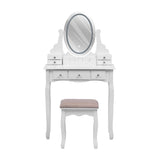 135cm H Makeup Vanity Desk Set with LED Lighting Dressing Tables Living and Home 