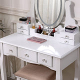 135cm H Makeup Vanity Desk Set with LED Lighting Dressing Tables Living and Home 