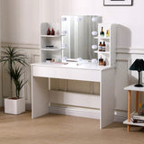 139.5cm H Modern Hollywood Vanity Desk with Lighted Mirror Dressing Tables Living and Home 