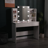 139.5cm H Modern Hollywood Vanity Desk with Lighted Mirror Dressing Tables Living and Home 