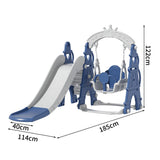 Toddler Kids 3-in-1 Plastic Climber and Swing Set Living and Home 