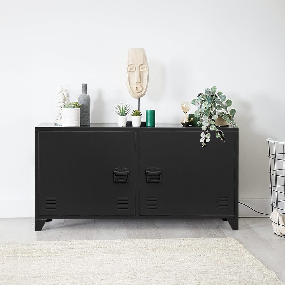 3ft W Metal File TV stand with Adjustable Shelves for Home and