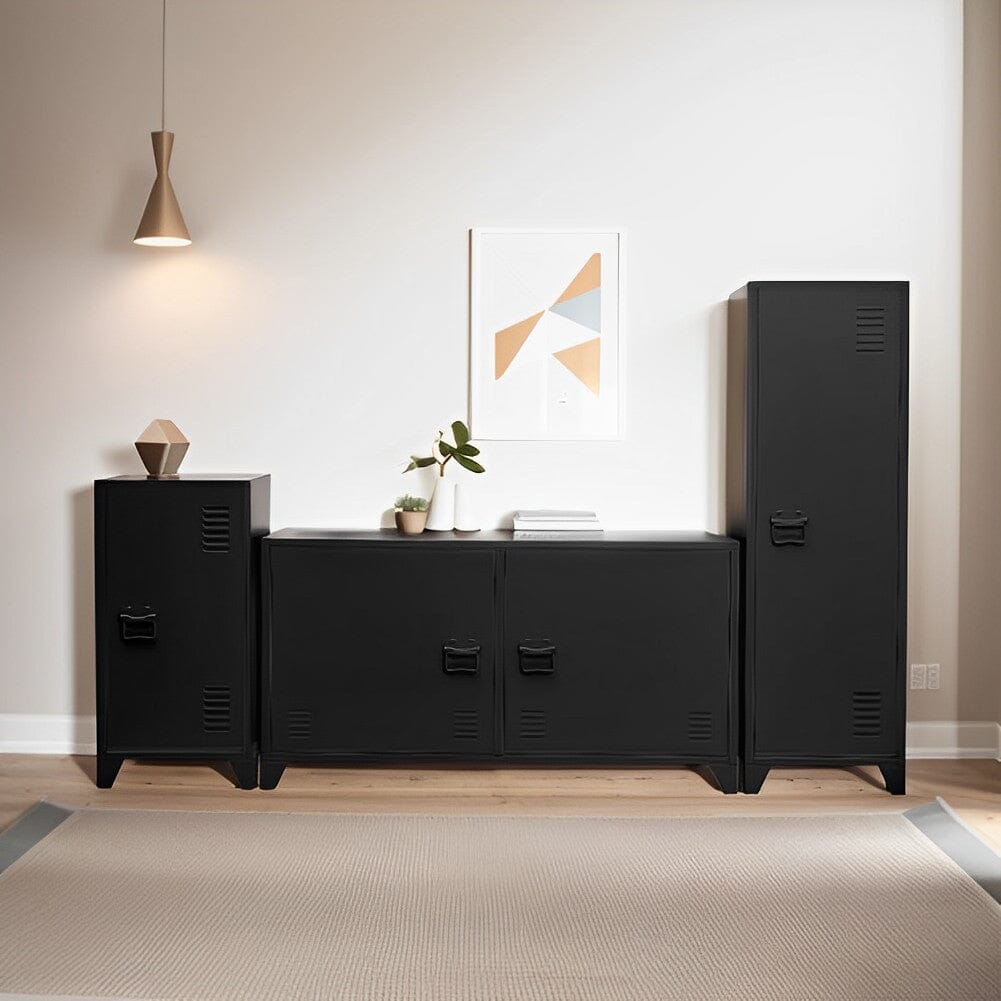 3ft W Metal File TV stand with Adjustable Shelves for Home and