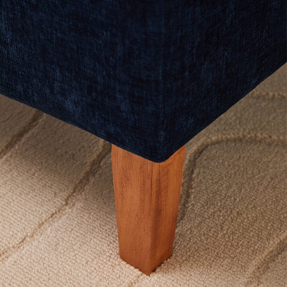 Chenille Upholstered Storage Ottoman with Lift-Up Lid and Solid Wood Legs Living and Home 