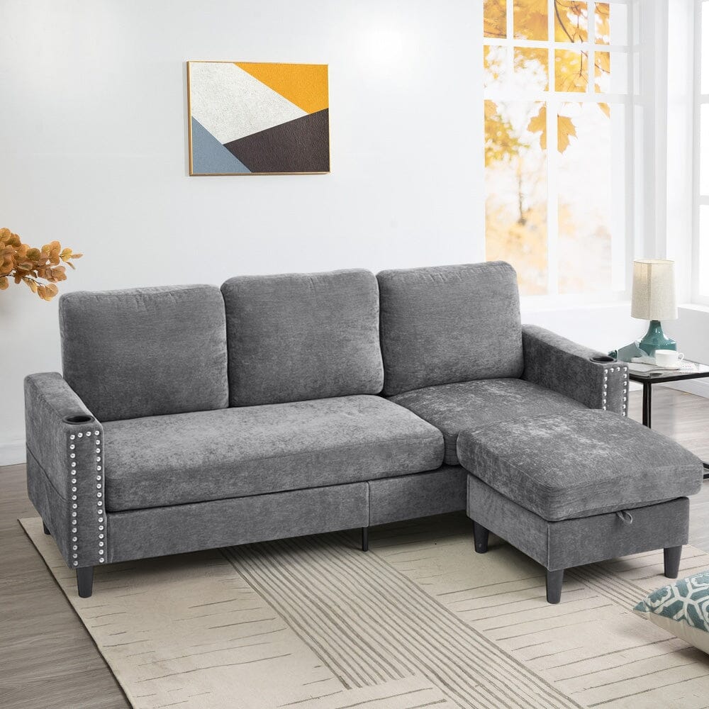 Plush Upholstered 3-Seater Sofa With Reinforced Frame Living and Home 