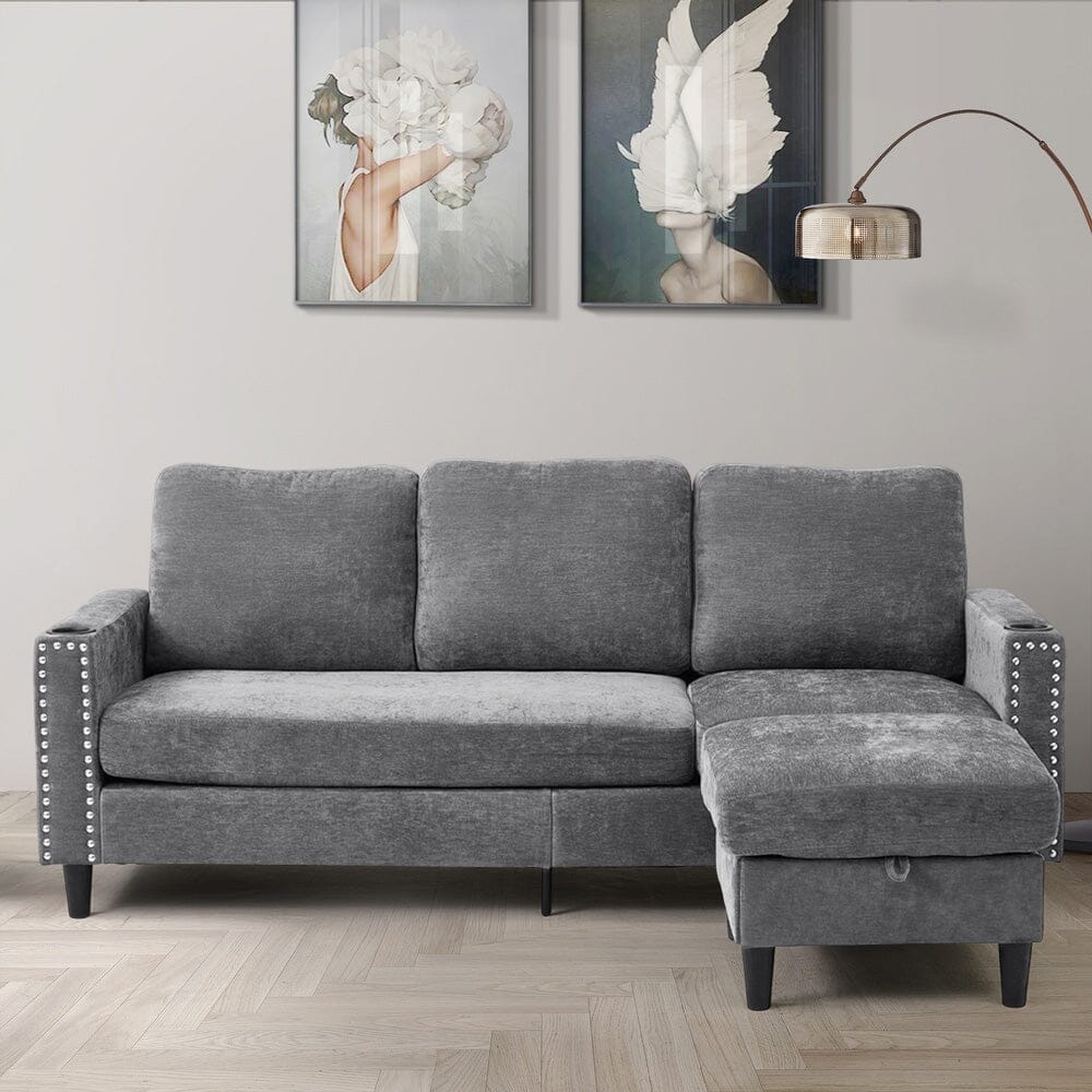 Plush Upholstered 3-Seater Sofa With Reinforced Frame Living and Home 