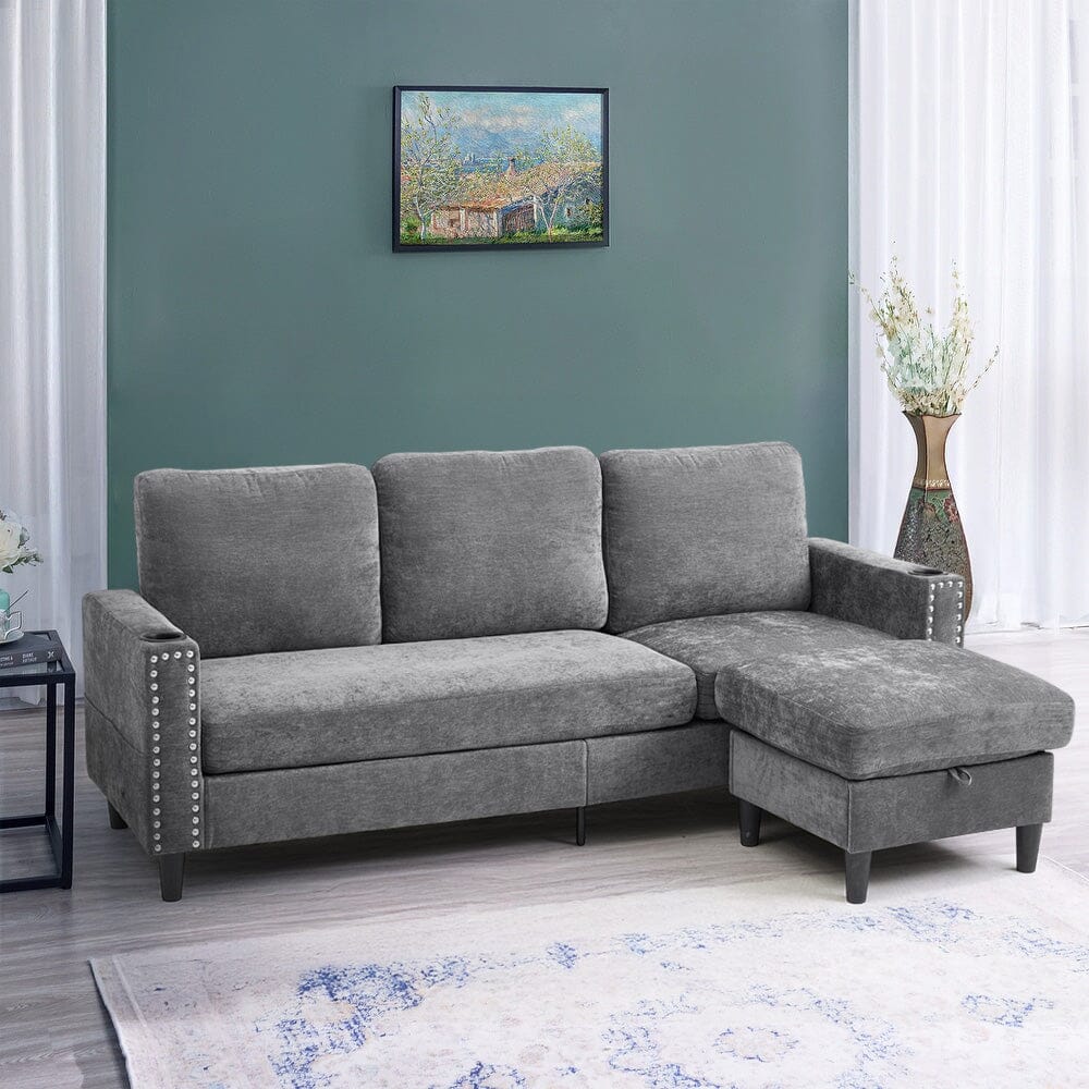 Plush Upholstered 3-Seater Sofa With Reinforced Frame Living and Home 