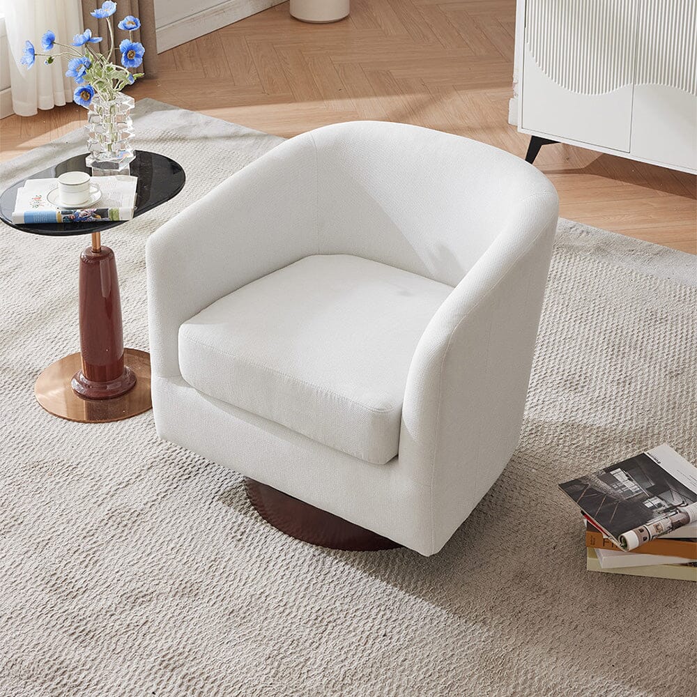 Upholstered Swivel Accent Chair Collection Living and Home Beige 