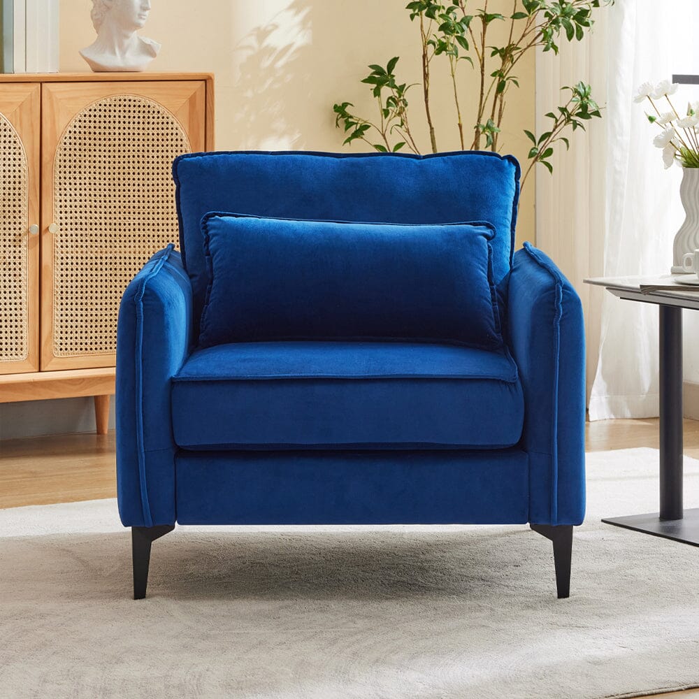 Upholstered Accent Chair (Model 02) With Detachable Pillow & Lumbar Support Living and Home 