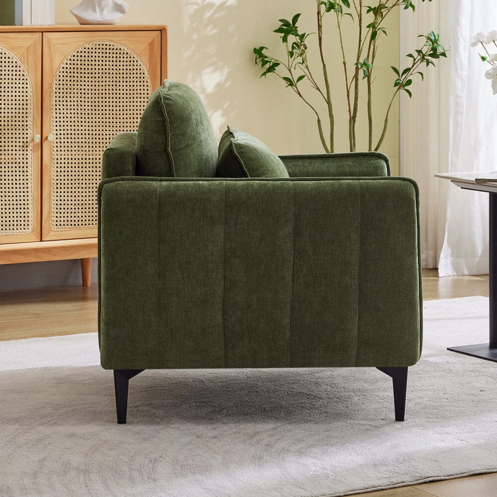 Upholstered Accent Chair (Model 02) With Detachable Pillow & Lumbar Support Living and Home 