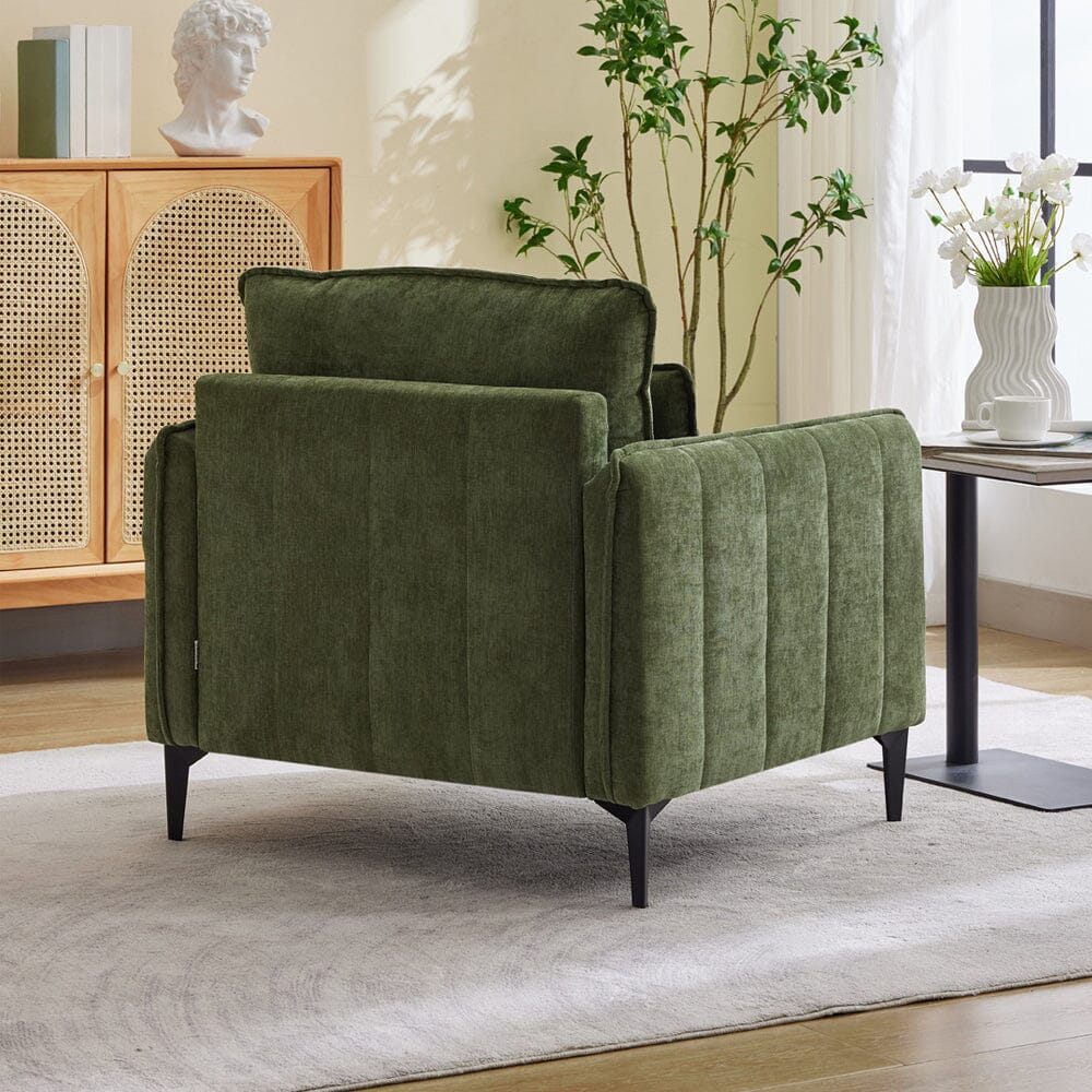 Upholstered Accent Chair (Model 02) With Detachable Pillow & Lumbar Support Living and Home 