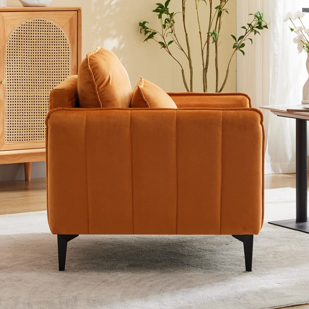 Upholstered Accent Chair (Model 02) With Detachable Pillow & Lumbar Support Living and Home 