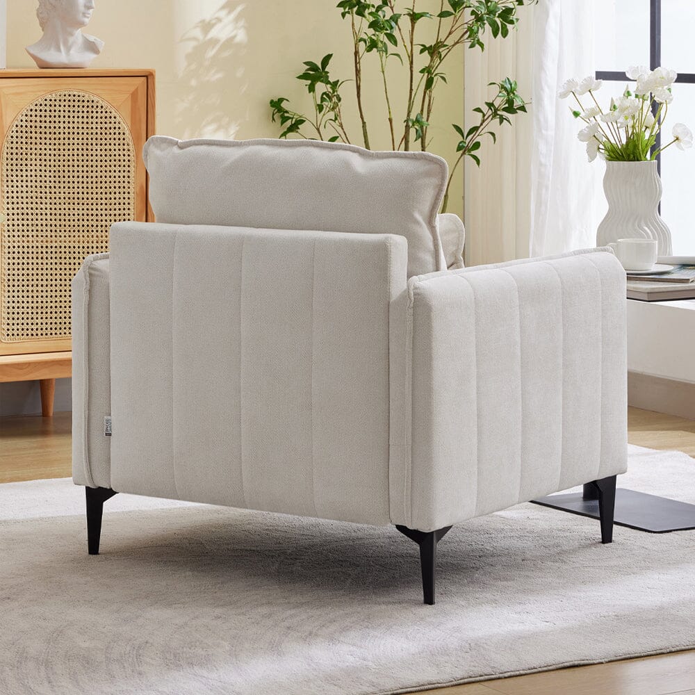 Upholstered Accent Chair (Model 02) With Detachable Pillow & Lumbar Support Living and Home 