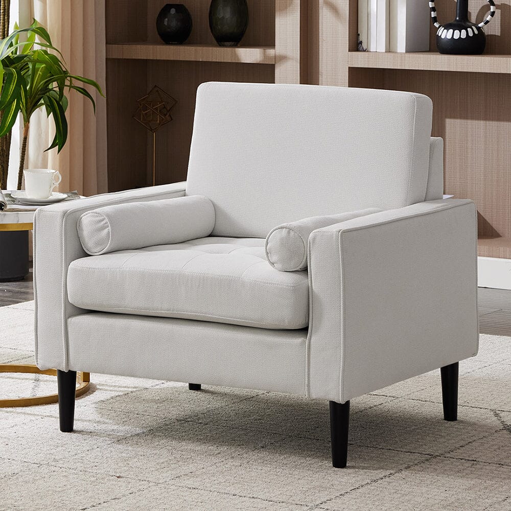 Upholstered Accent Chair (Model 06) With Detachable Pillows & Reinforced Frame Living and Home 