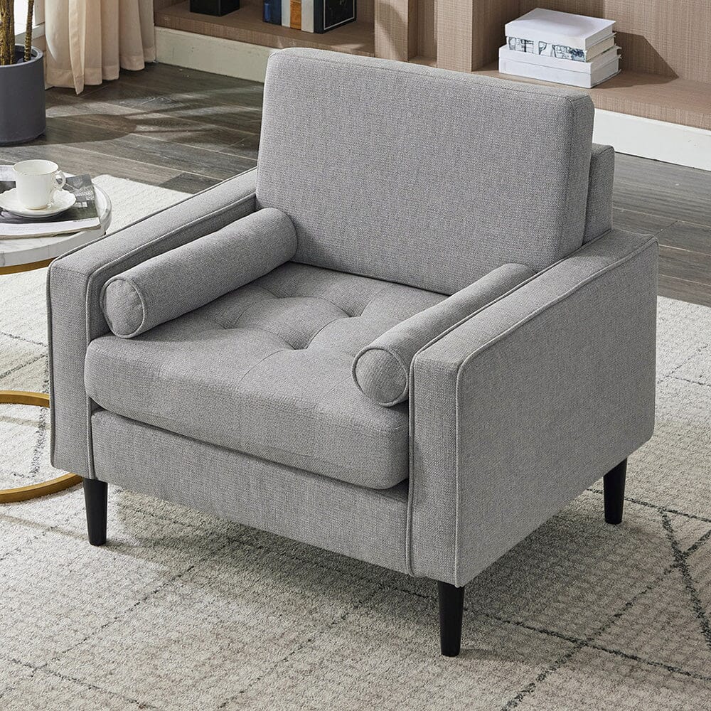 Upholstered Accent Chair (Model 06) With Detachable Pillows & Reinforced Frame Living and Home 