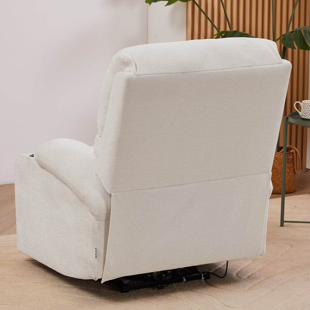 Electric Recliner Sofa with 8-Point Massage Heating Function and Cup Holders Living and Home 