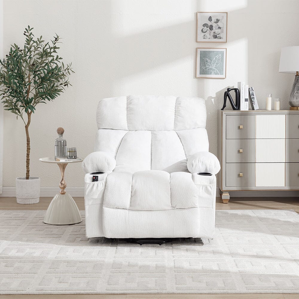 Electric Recliner Chair (Model 02) with Massage Heating Function and Cup Holders Living and Home 