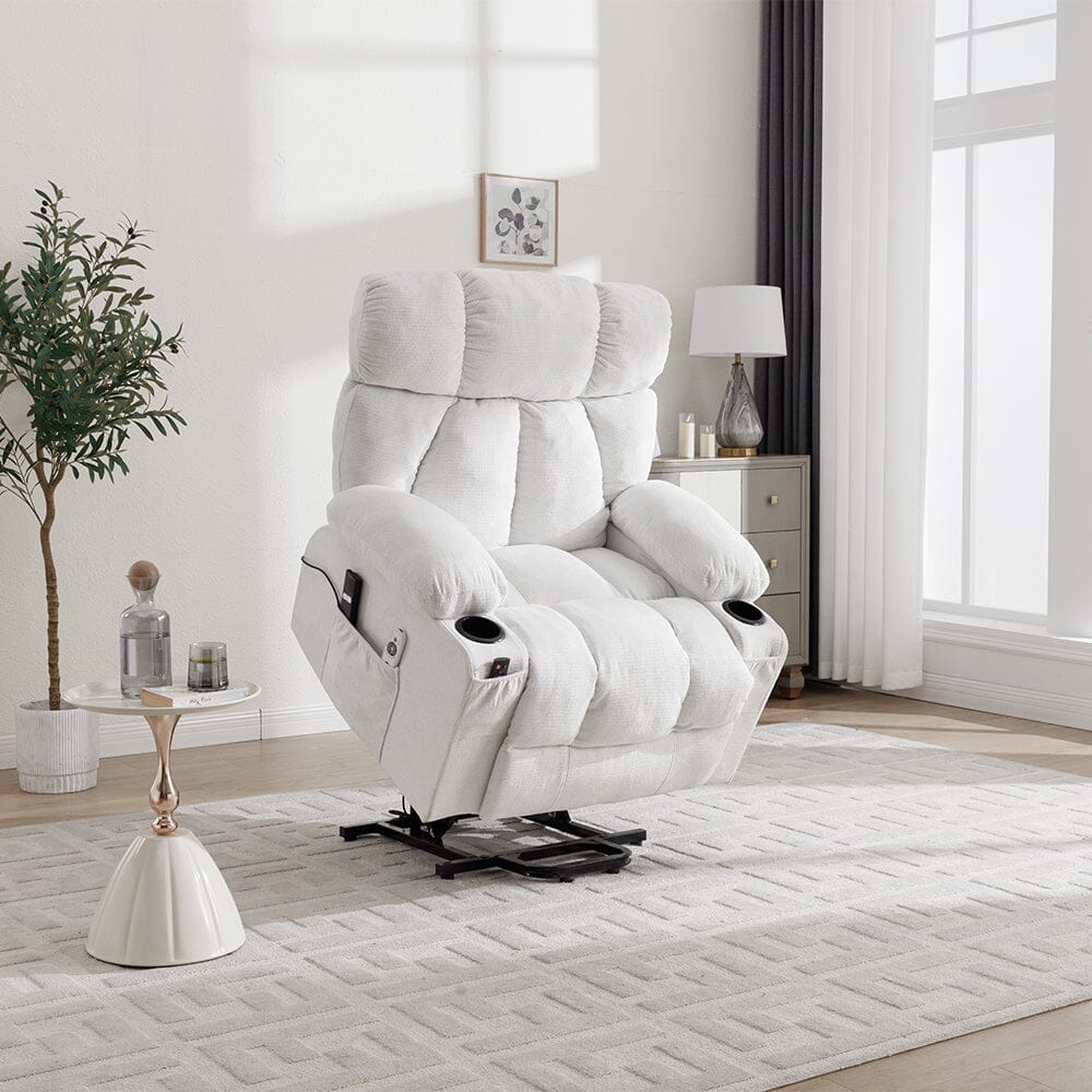 Electric Recliner Chair (Model 02) with Massage Heating Function and Cup Holders Living and Home 