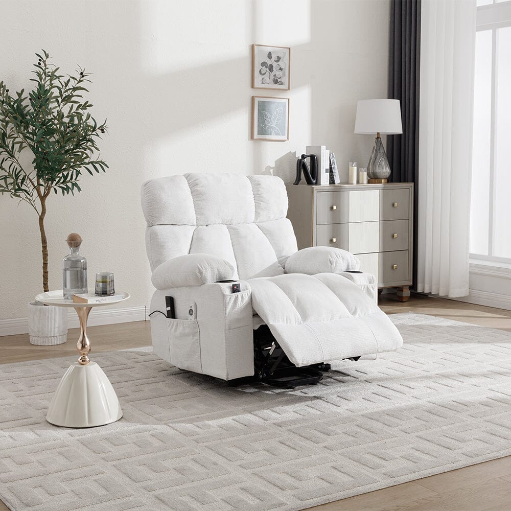 Electric Recliner Chair (Model 02) with Massage Heating Function and Cup Holders Living and Home 