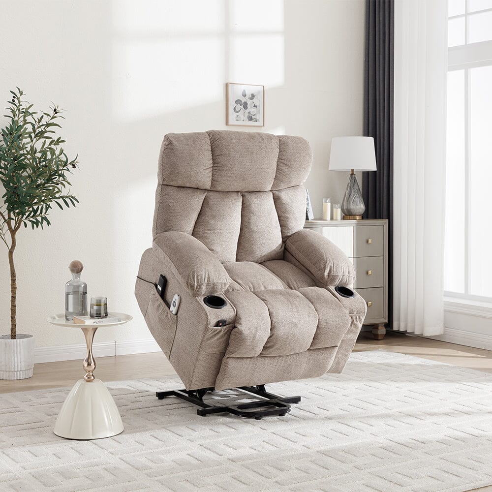 Electric Recliner Chair (Model 02) with Massage Heating Function and Cup Holders Living and Home 