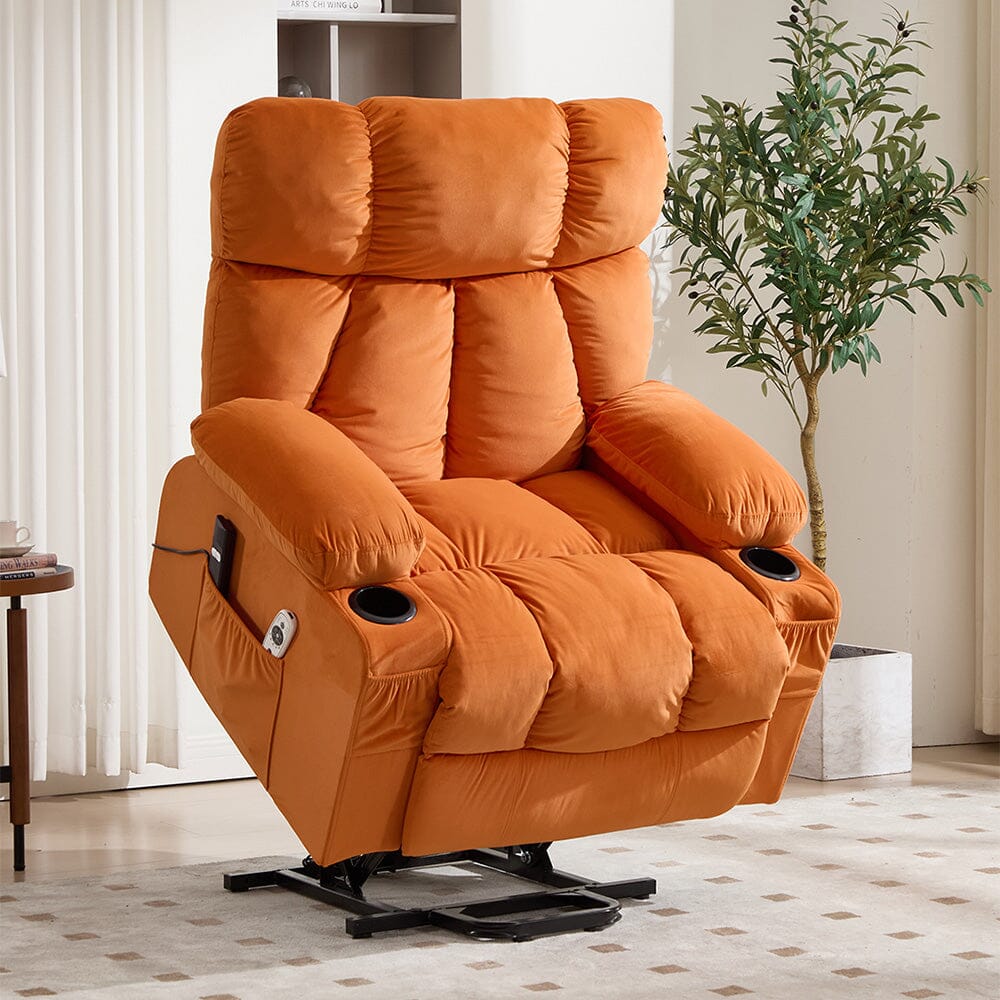 Electric Recliner Chair (Model 02) with Massage Heating Function and Cup Holders Living and Home 