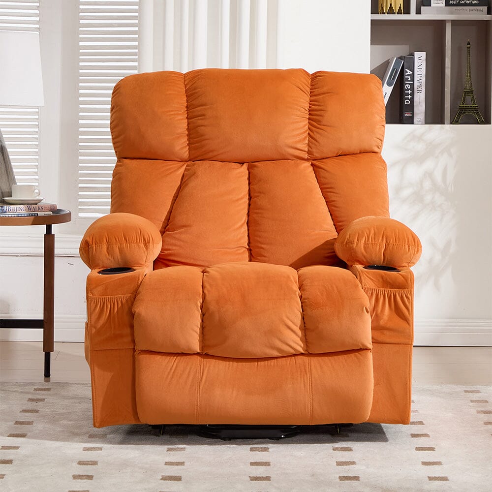 Electric Recliner Chair (Model 02) with Massage Heating Function and Cup Holders Living and Home 