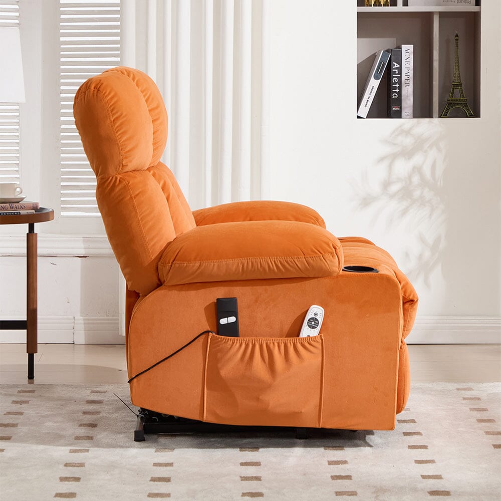 Electric Recliner Chair (Model 02) with Massage Heating Function and Cup Holders Living and Home 