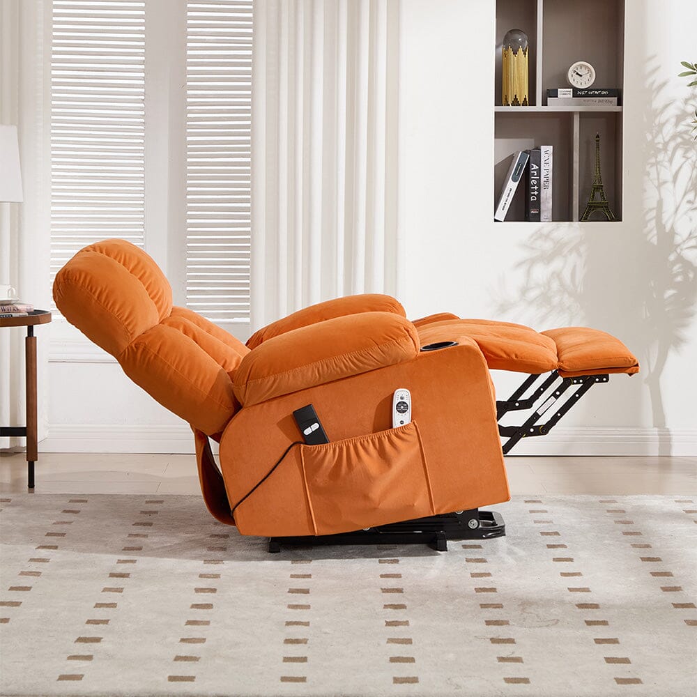 Electric Recliner Chair (Model 02) with Massage Heating Function and Cup Holders Living and Home 