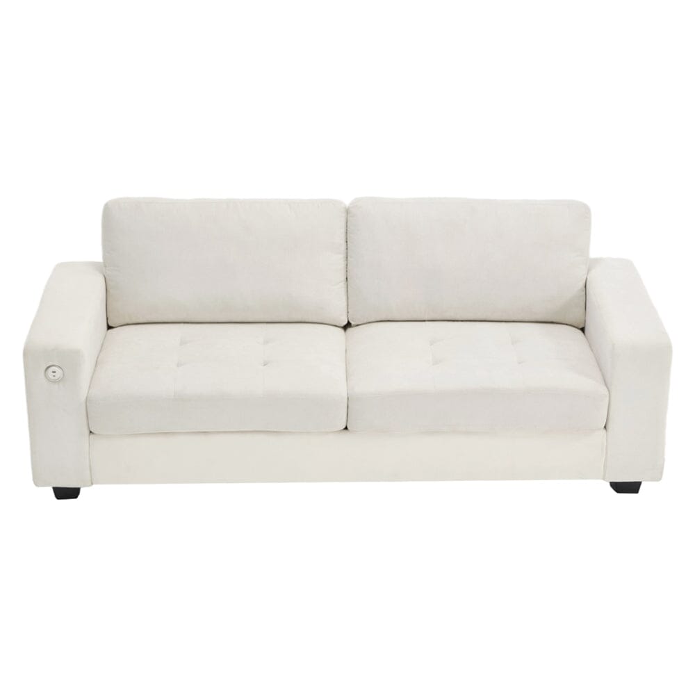 Three-Seater Two-Seat Sofa with USB Ports and Chenille Upholstery Living and Home 