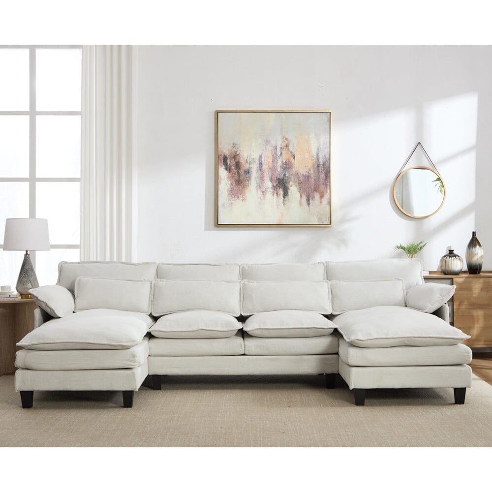 Modular Sofa with Chenille Upholstery and Customizable Configuration Living and Home 