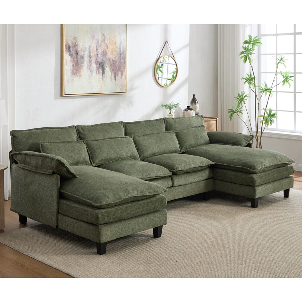 Modular Sofa with Chenille Upholstery and Customizable Configuration Living and Home 
