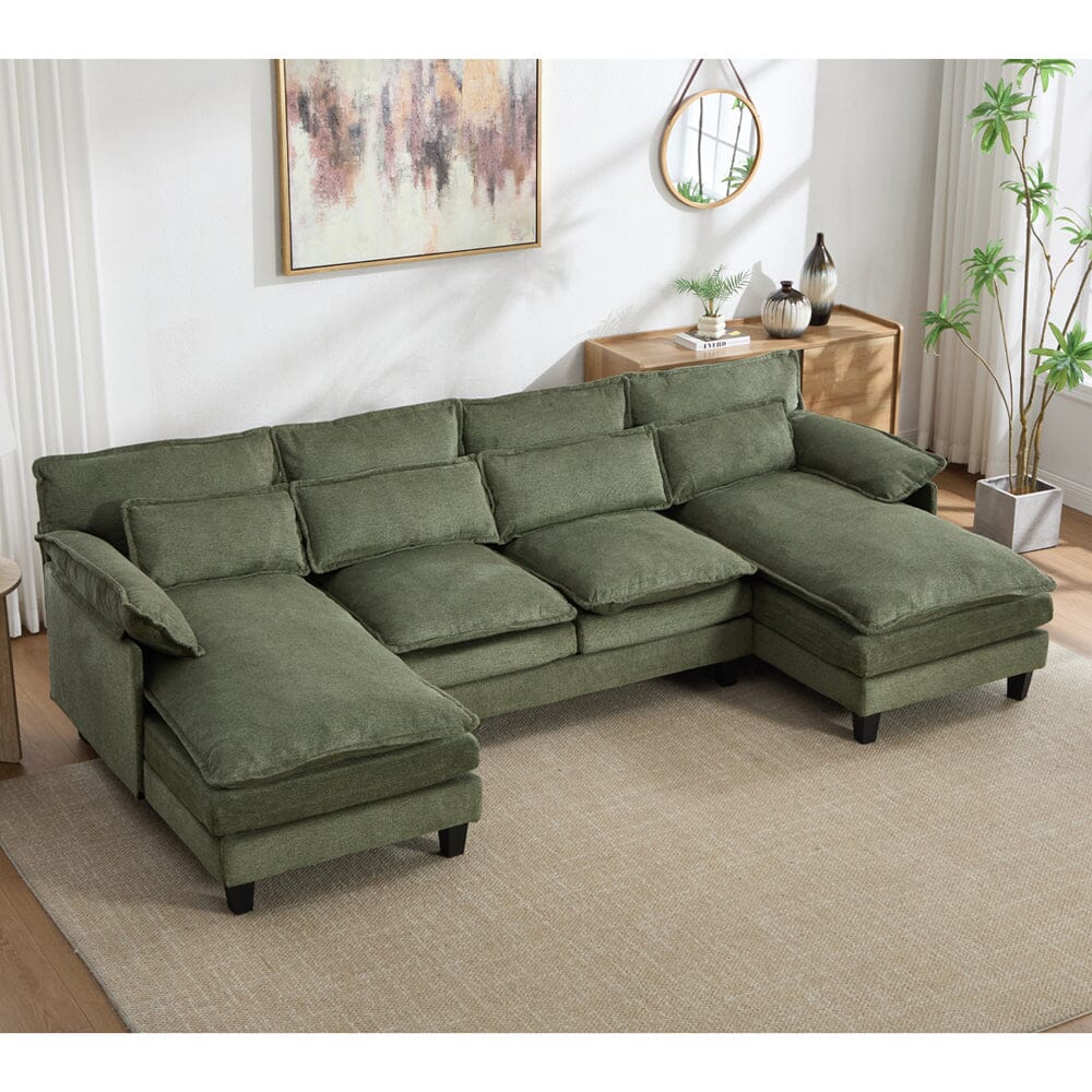 Modular Sofa with Chenille Upholstery and Customizable Configuration Living and Home 