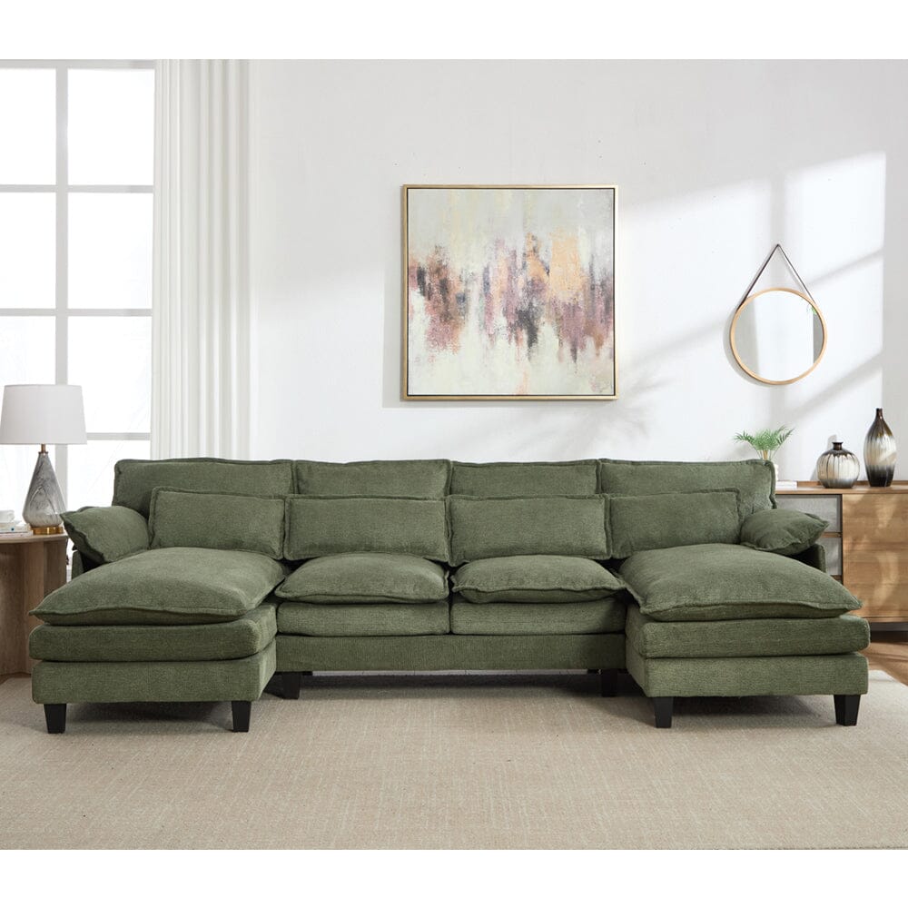 Modular Sofa with Chenille Upholstery and Customizable Configuration Living and Home 
