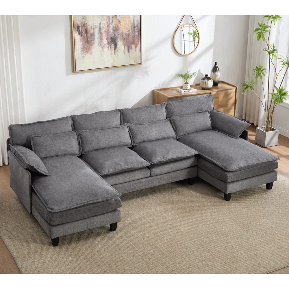 Modular Sofa with Chenille Upholstery and Customizable Configuration Living and Home 
