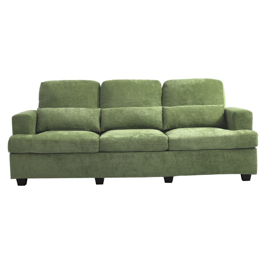 Three-Seater Sofa with Chenille Upholstery and Plush Cushioning Living and Home 