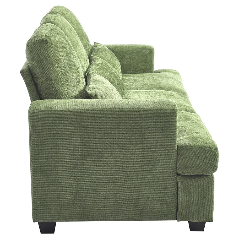 Three-Seater Sofa with Chenille Upholstery and Plush Cushioning Living and Home 