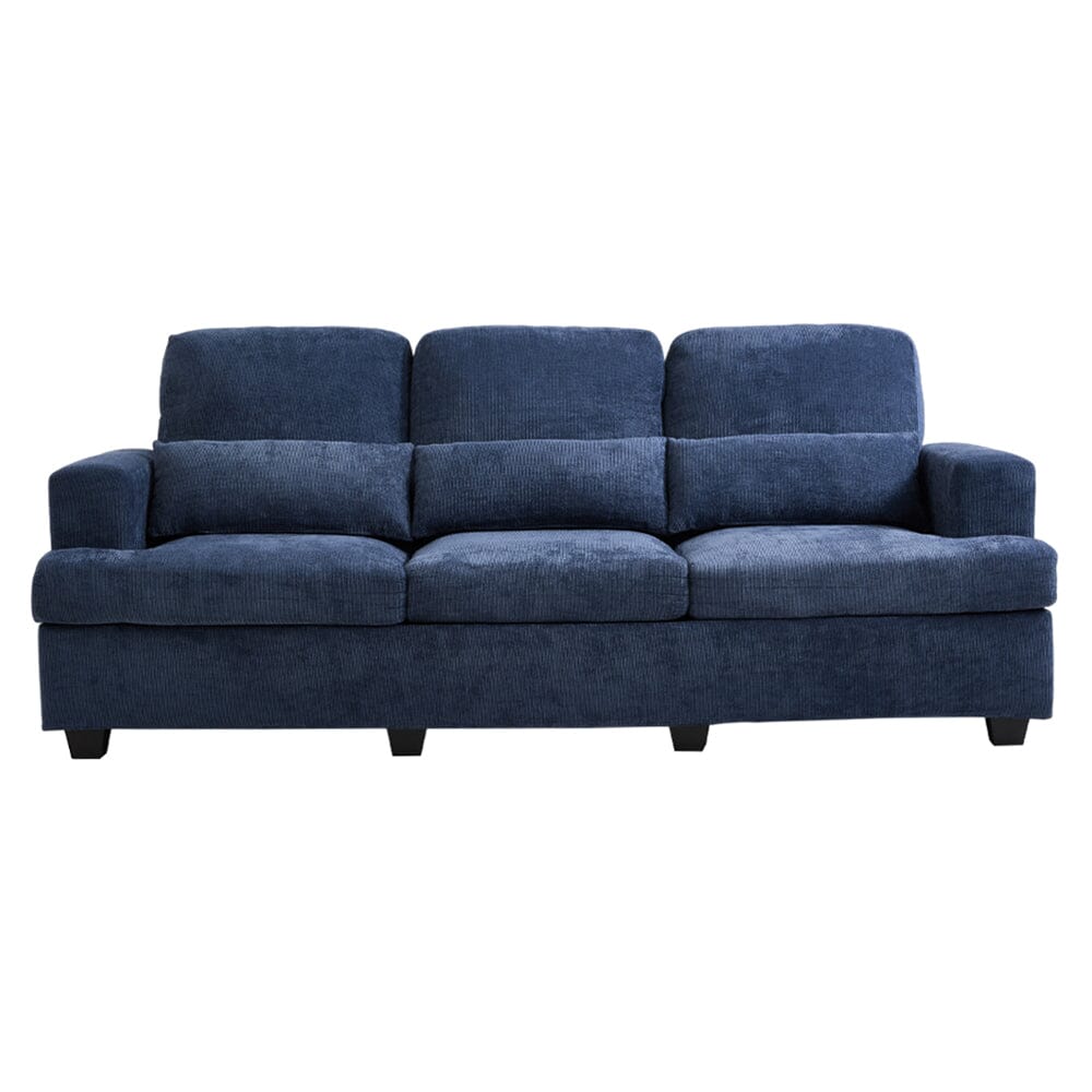 Three-Seater Sofa with Chenille Upholstery and Plush Cushioning Living and Home 