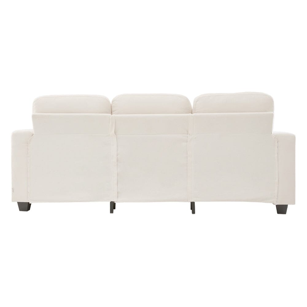 Three-Seater Sofa with Chenille Upholstery and Plush Cushioning Living and Home 
