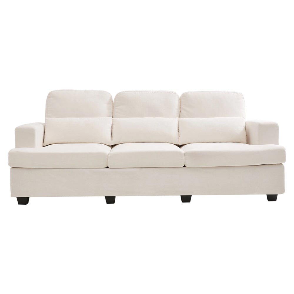 Three-Seater Sofa with Chenille Upholstery and Plush Cushioning Living and Home 