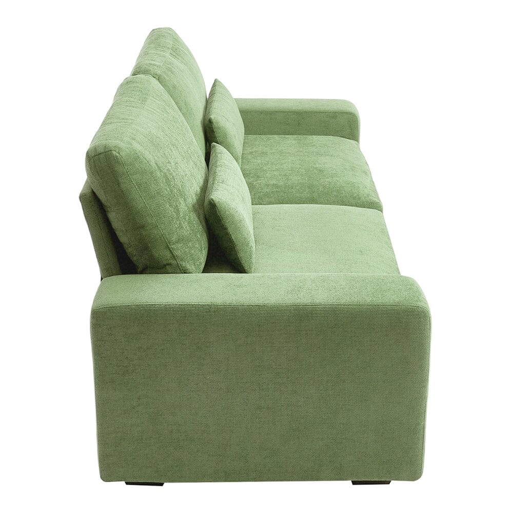 Two-Seater Sofa with Chenille Upholstery and Plush Cushioning Living and Home 